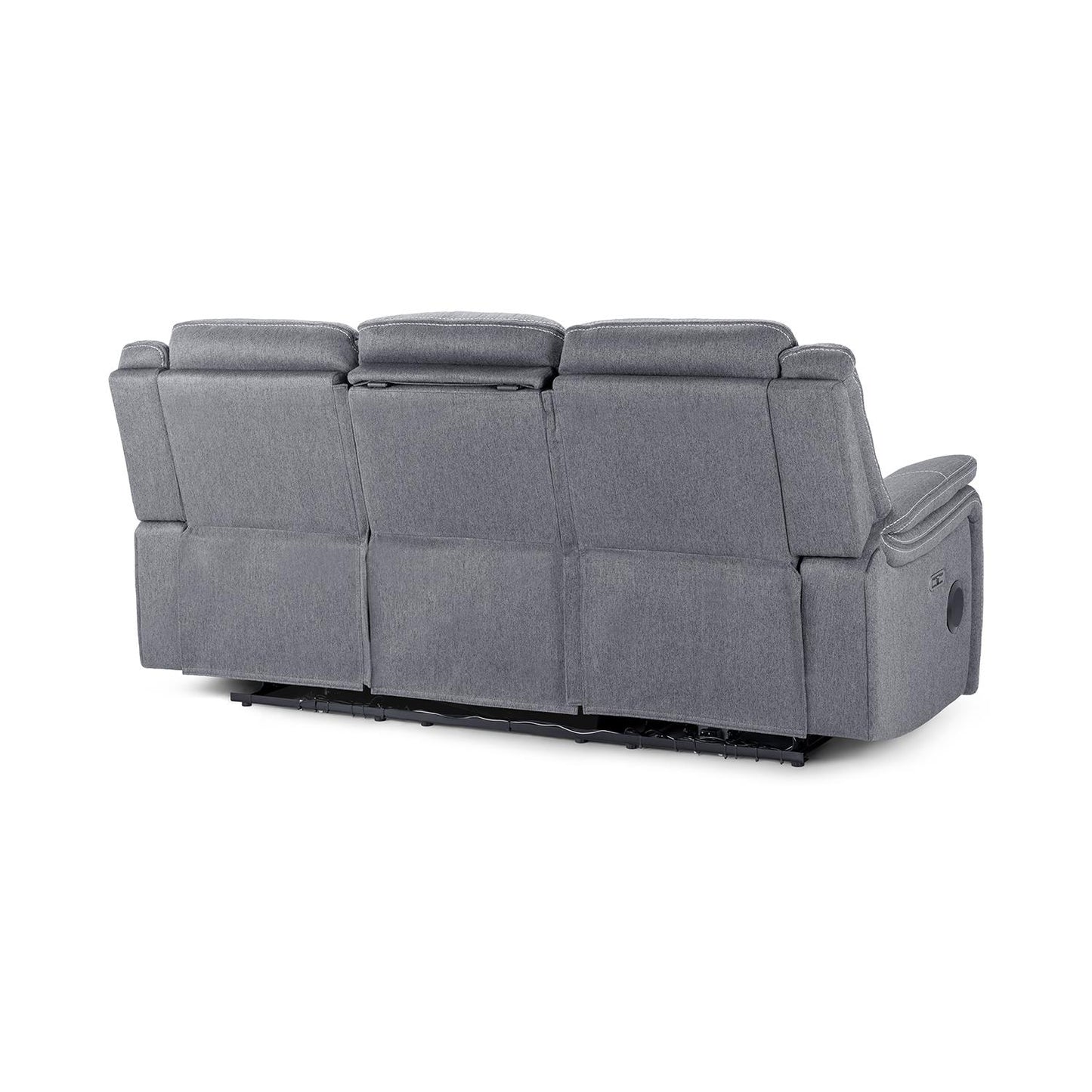 Orlando Grey Fabric 3 + 2 Electric Reclining Sofa Suite USB Charging