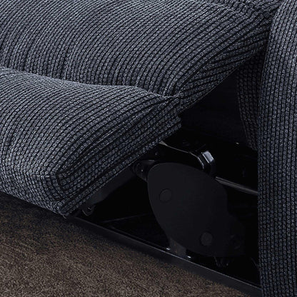 Lois Electric Power Reclining Armchair Single Seater Midnight Black