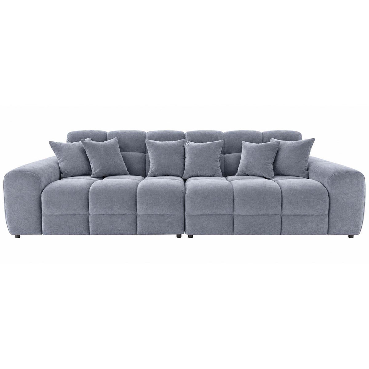 Jenson 4 Seater Plush Velvet Sofa with Deep Seats & Boxed Arms
