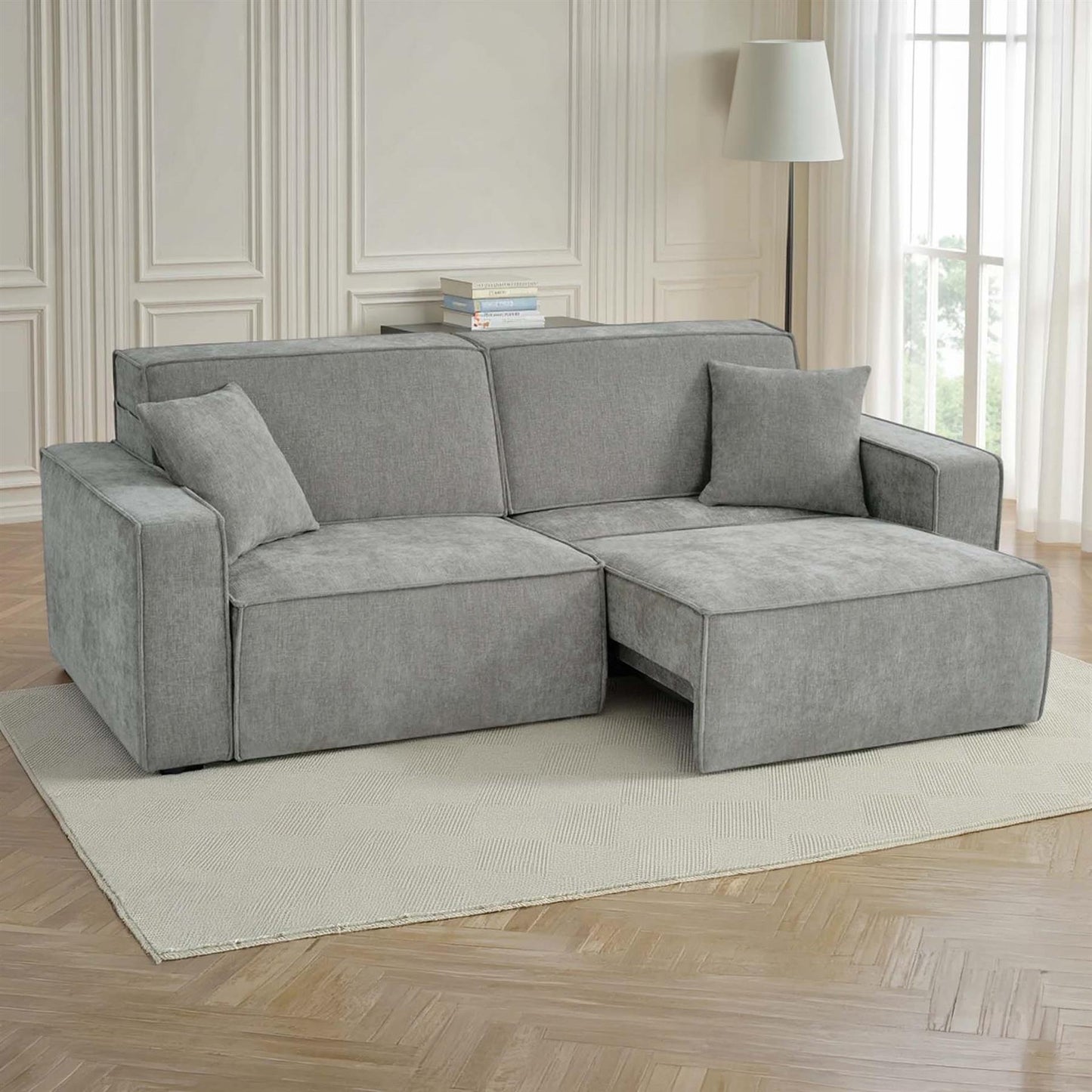 Huxley 3 Seater Electric Sofa Bed with Power Extension & Boxed Arms