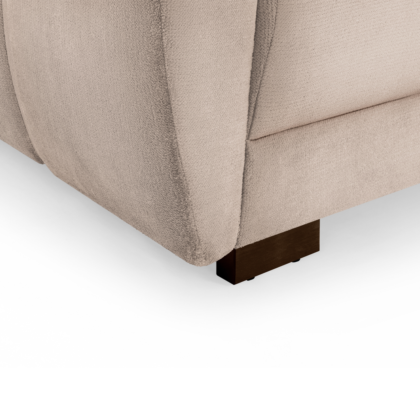 Zura Plush Velvet Large U Shaped 4 - 5 Seater Sofa  | Cream, Grey or Mocha