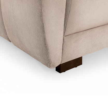 Zura Plush Velvet Large U Shaped 4 - 5 Seater Sofa  | Cream, Grey or Mocha