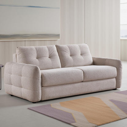 Aspen Fabric 3 Seater Manual Pull Out Large Sofa Bed Beige or Grey