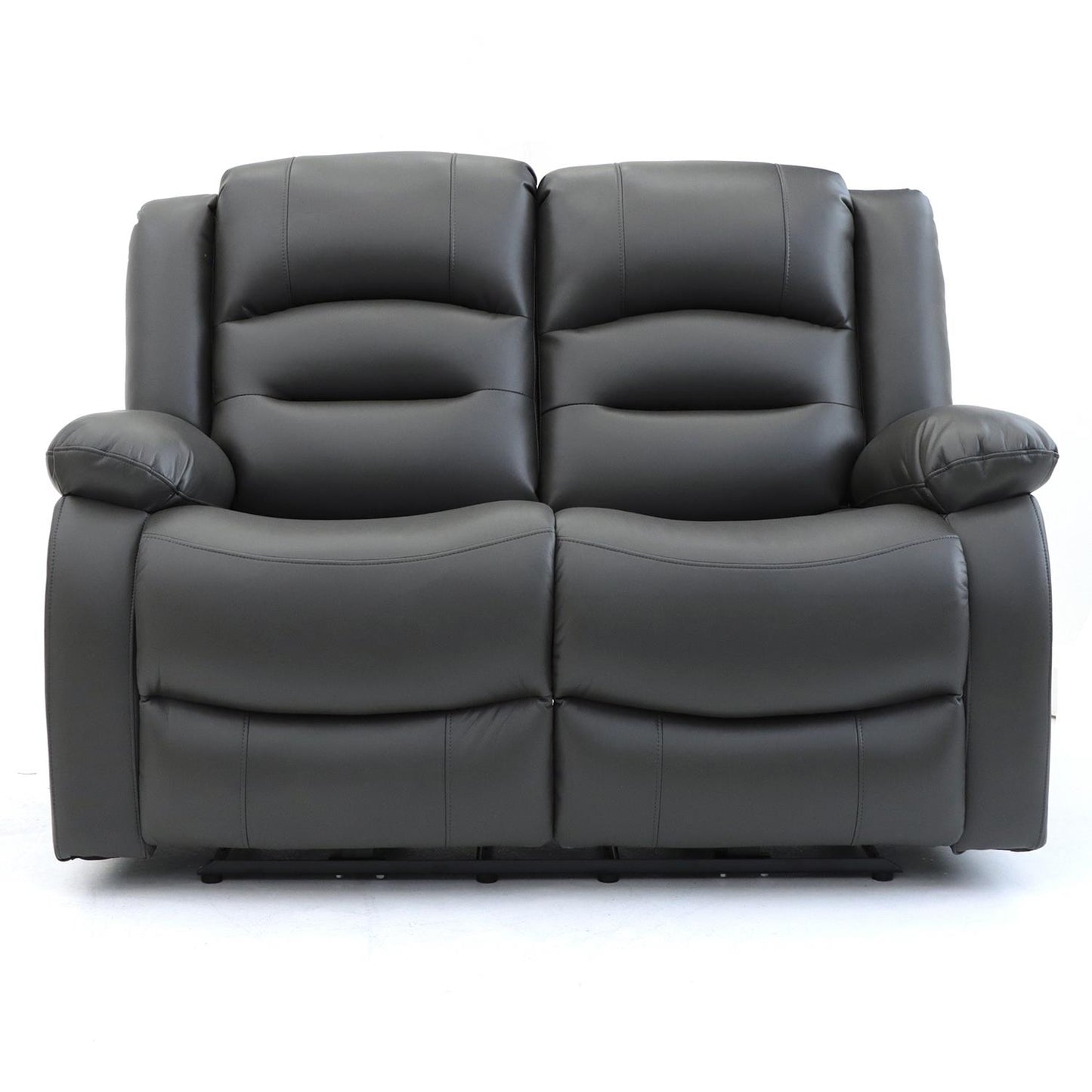 Arlo Black or Grey Leather Like Electric Reclining Sofa Suite 3 + 2 USB + Drinks Tray