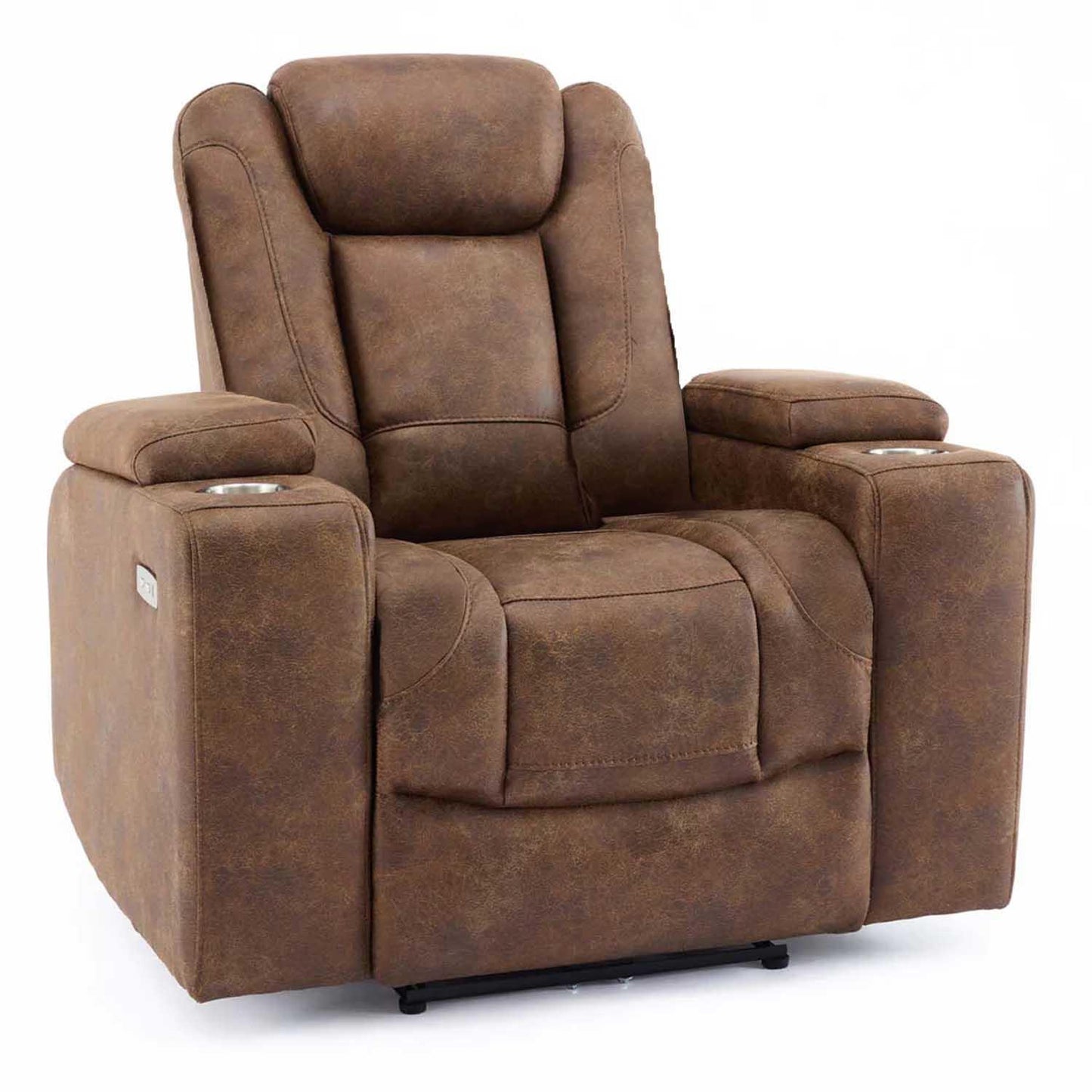 Juniper Electric Recliner 3+2+1 Sofa Set USB Cup Holders Brown or Grey