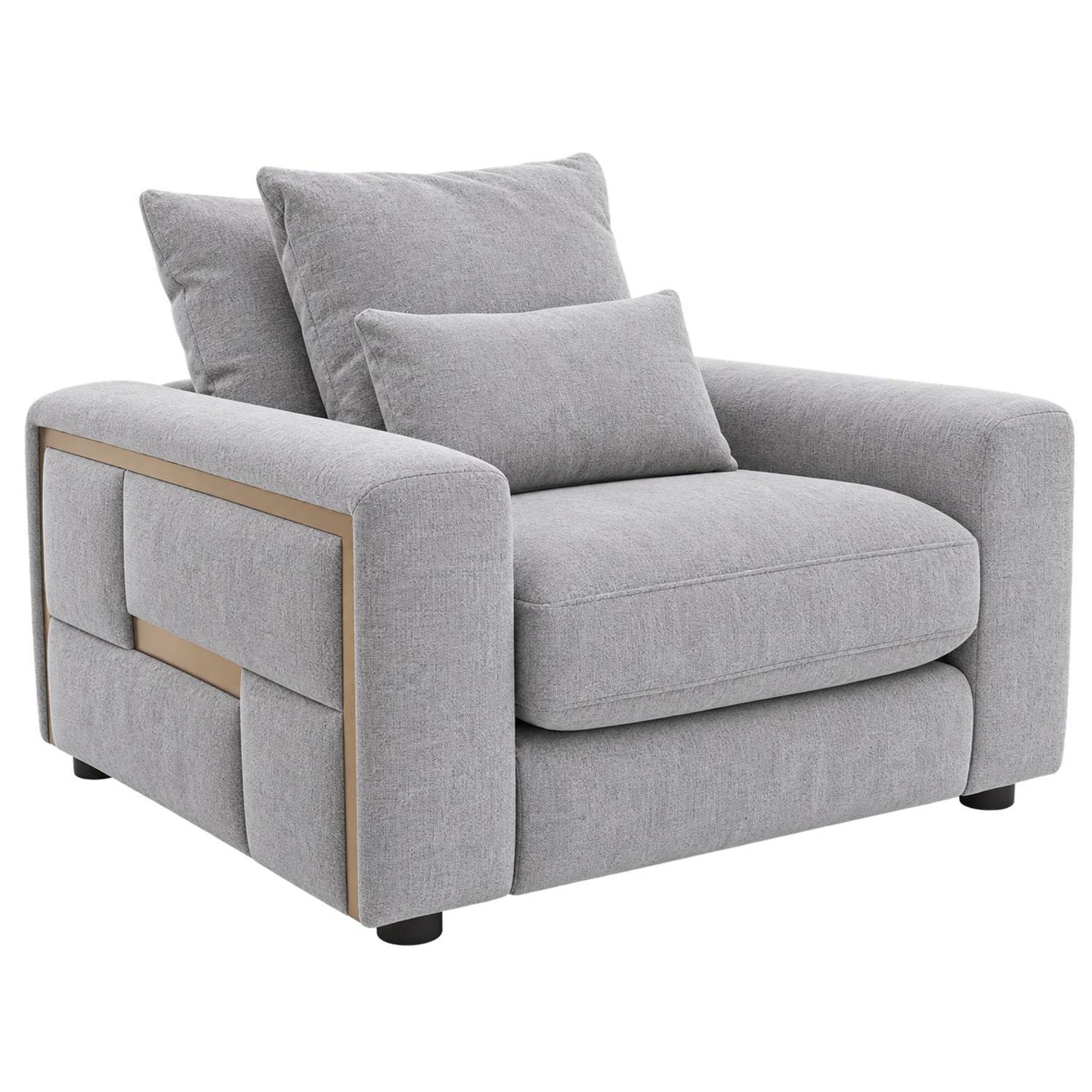 Juno Chenille Armchair with Removable Seat & Back Cushions
