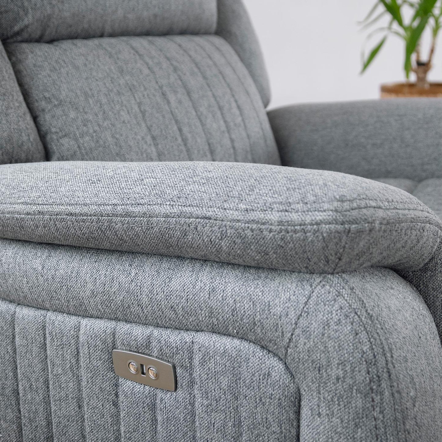 Linden Grey 3 Piece Electric Reclining Sofa Suite 2 + 1 + 1