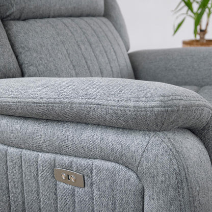 Linden Grey 3 Piece Electric Reclining Sofa Suite 2 + 1 + 1