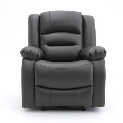 Arlo Black or Grey Leather Like Electric Reclining Sofa Suite 3 + 2 USB + Drinks Tray