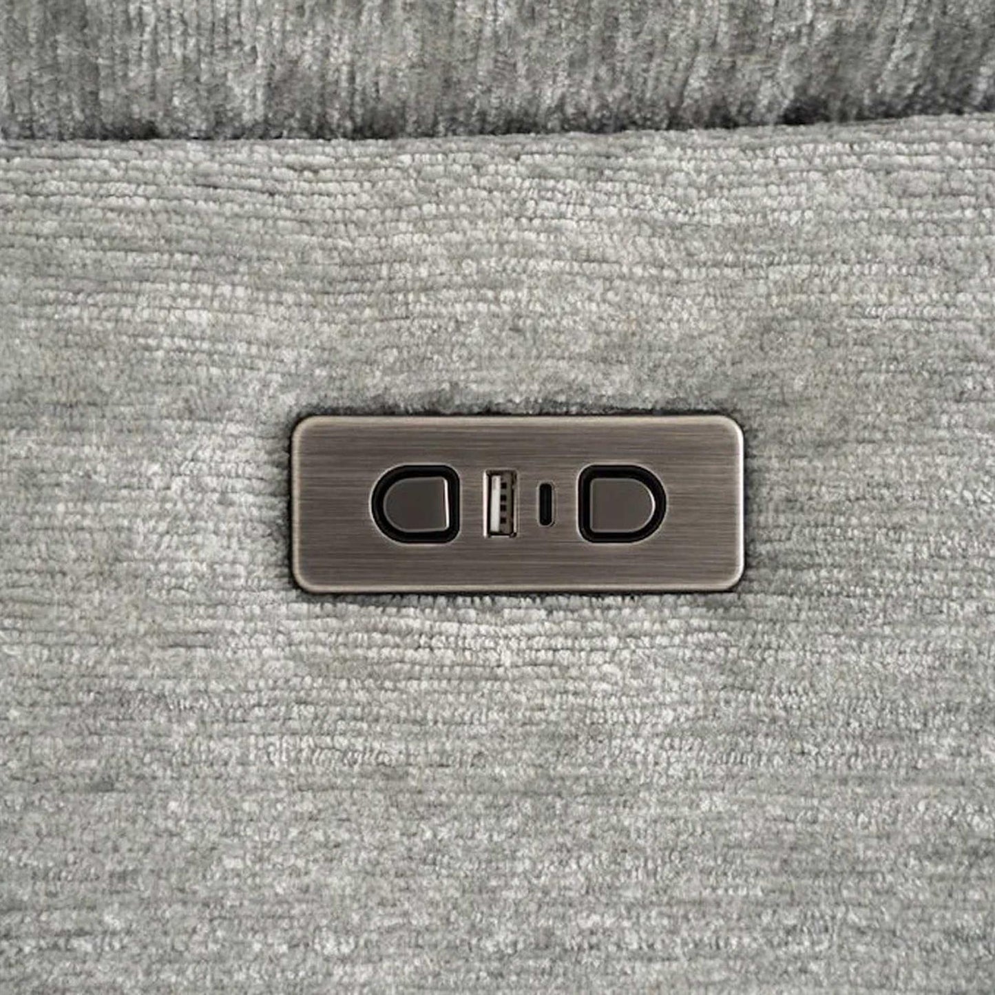 Kent Electric Reclining 2 Seater Sofa Lucy Dove Grey USB Charging