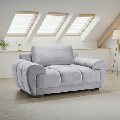 Zura Plush Velvet Large Armchair | Cream, Grey or Mocha