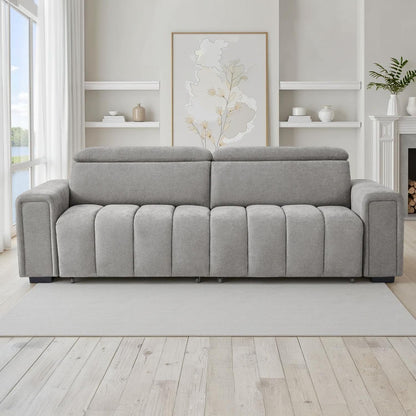 Millie 3 Seater Electric Sliding Sofa Adjustable Headrests 3 Colours