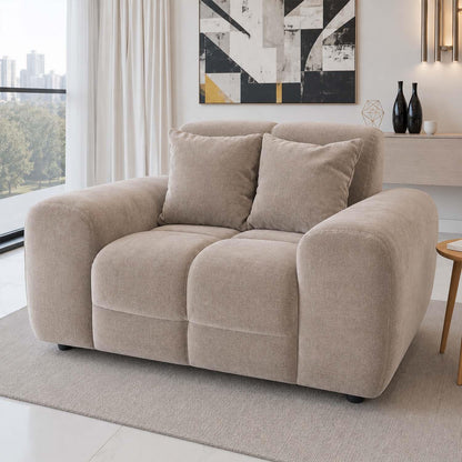 Jenson Plush Velvet Armchair with Deep Seat & Thick Boxed Arms