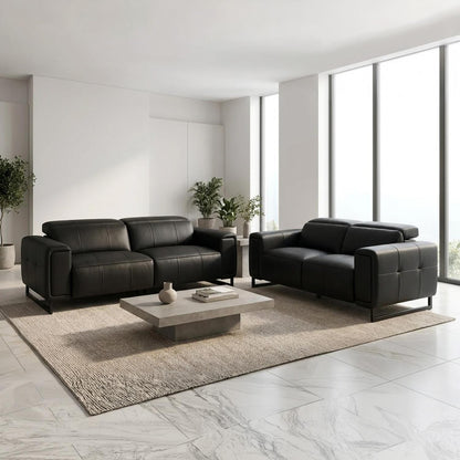 Rosebury 3 2 Electric Recliner Sofa Suite Leather Look Black or Grey