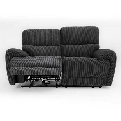 Carla Electric Reclining 2 Seater Sofa Midnight Black USB Charging
