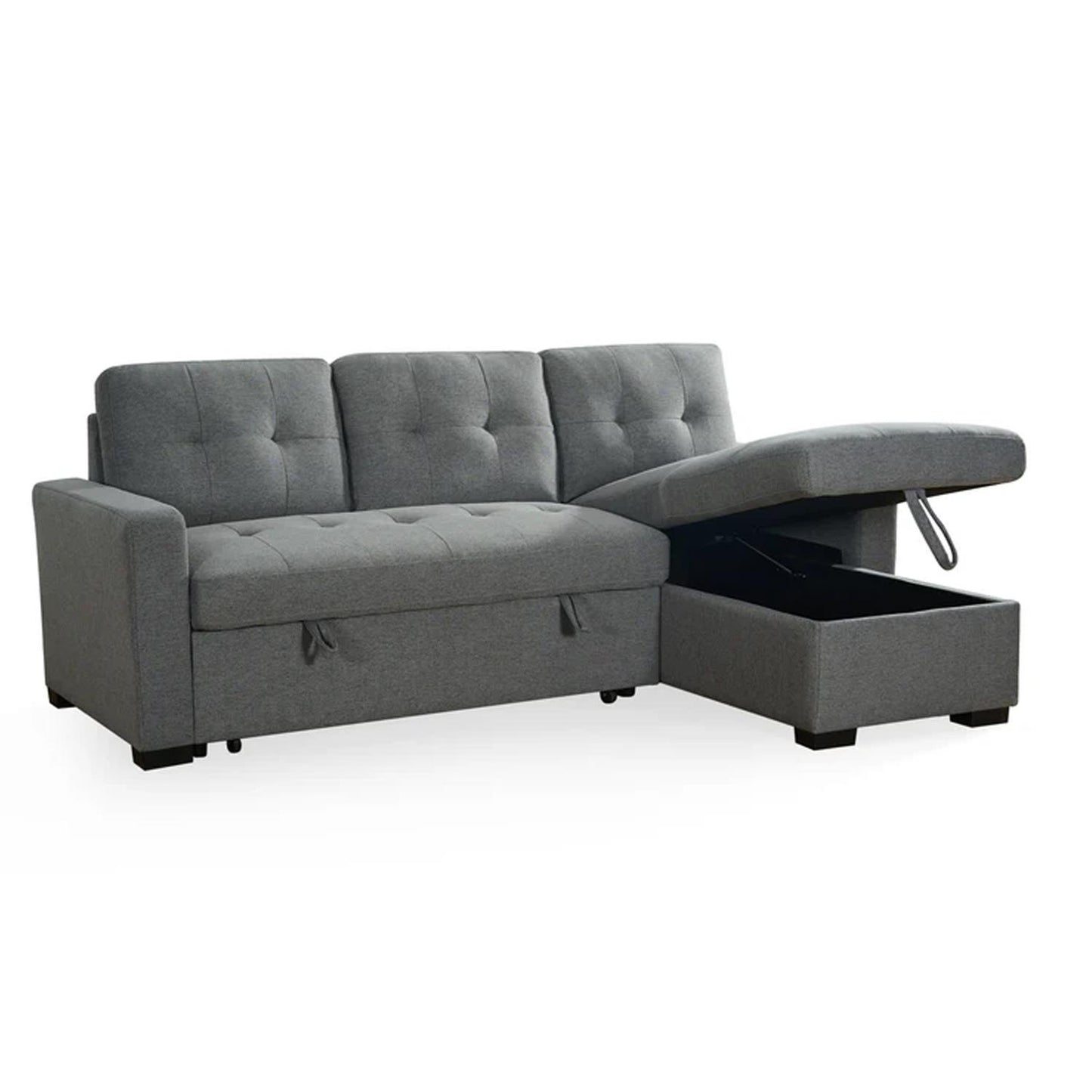 Arden Grey 3 Seater L Shaped Universal Sofa Bed With Storage Living Room