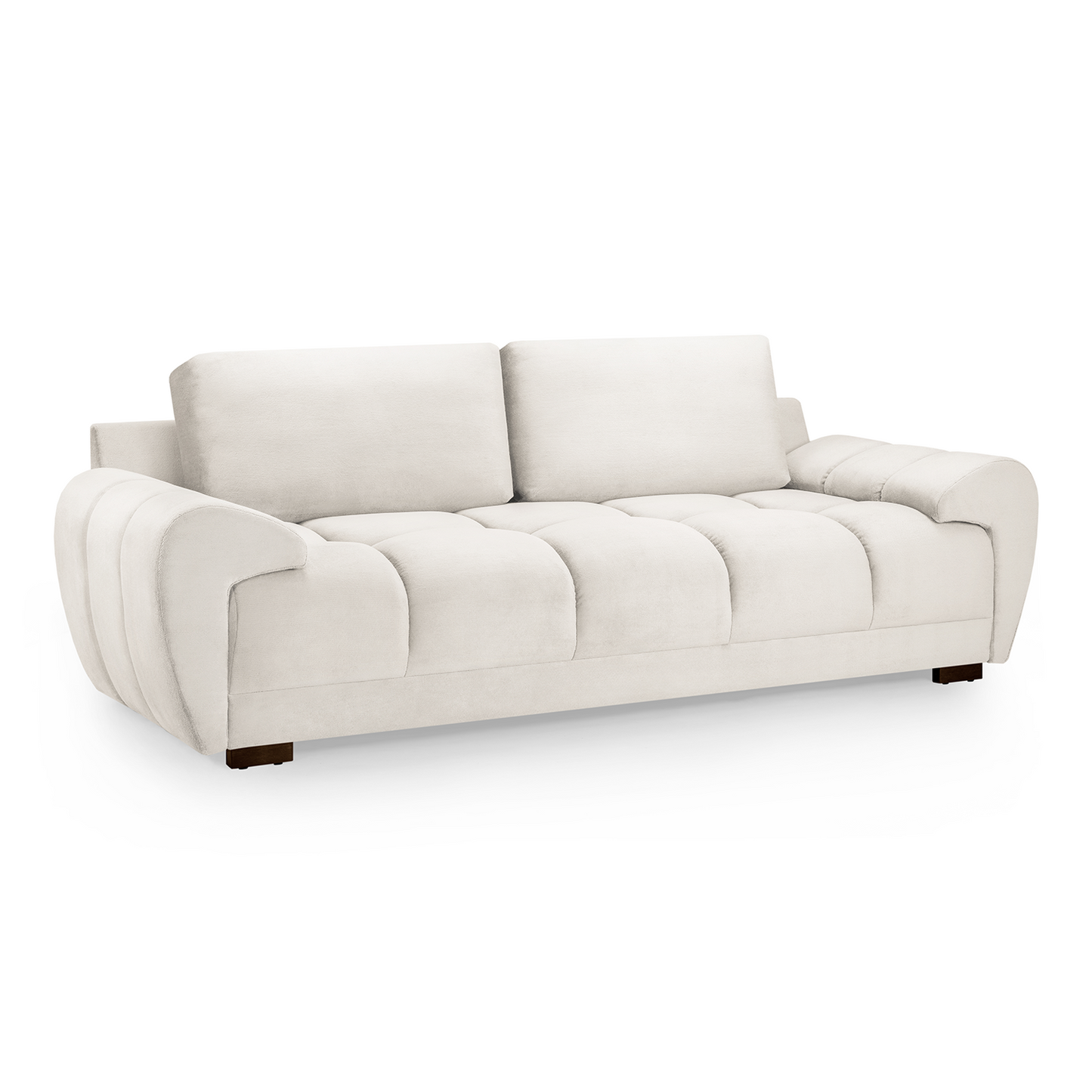 Zura Plush Velvet Large 3 + 2 Sofa Suite | Cream, Grey or Mocha
