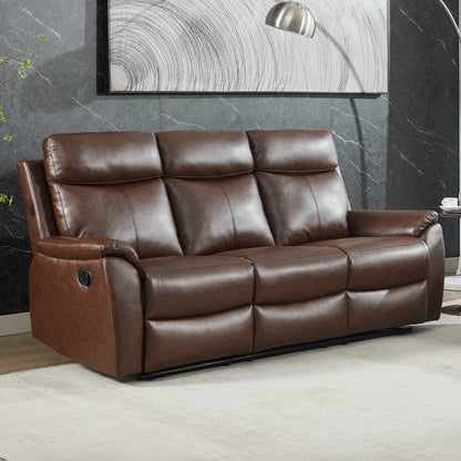 Ferndale 3 Seater Recliner Sofa Brown Leatheraire Manual