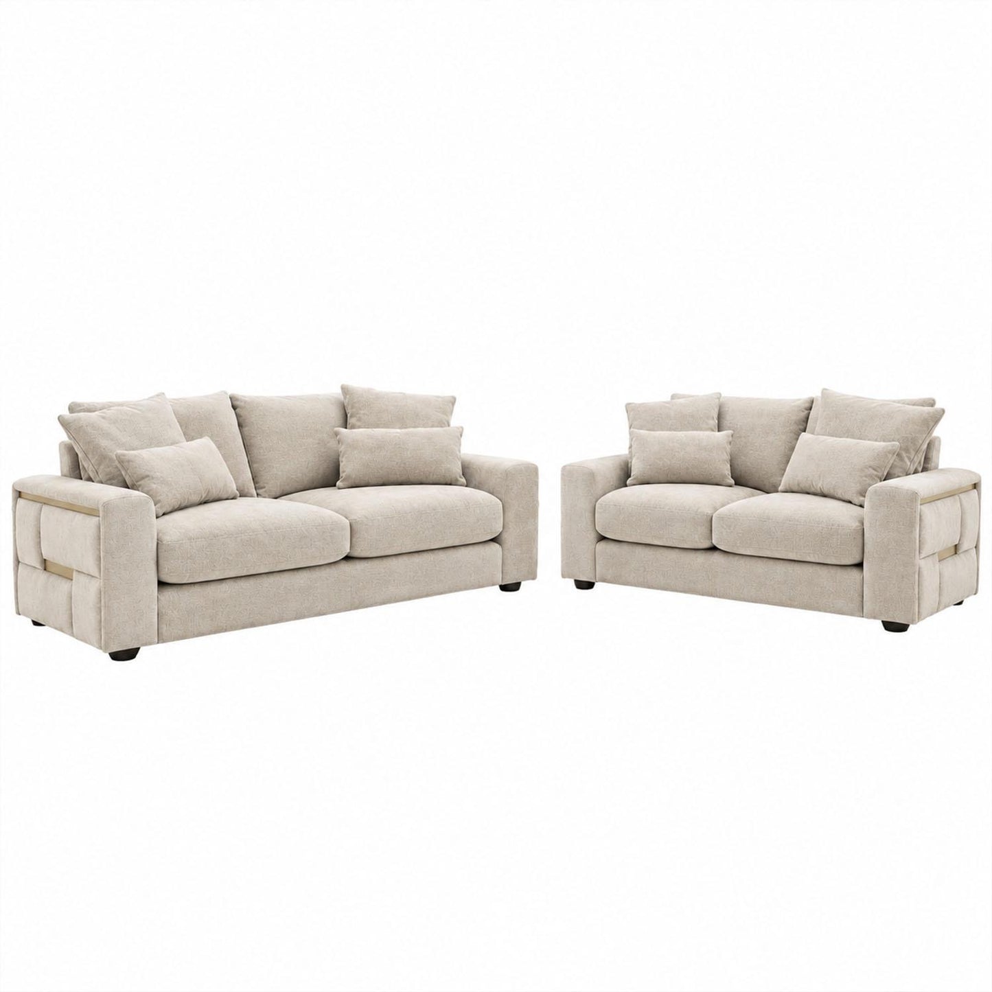 Juno Chenille 3 + 2 Seater Sofa Set with Removable Cushions