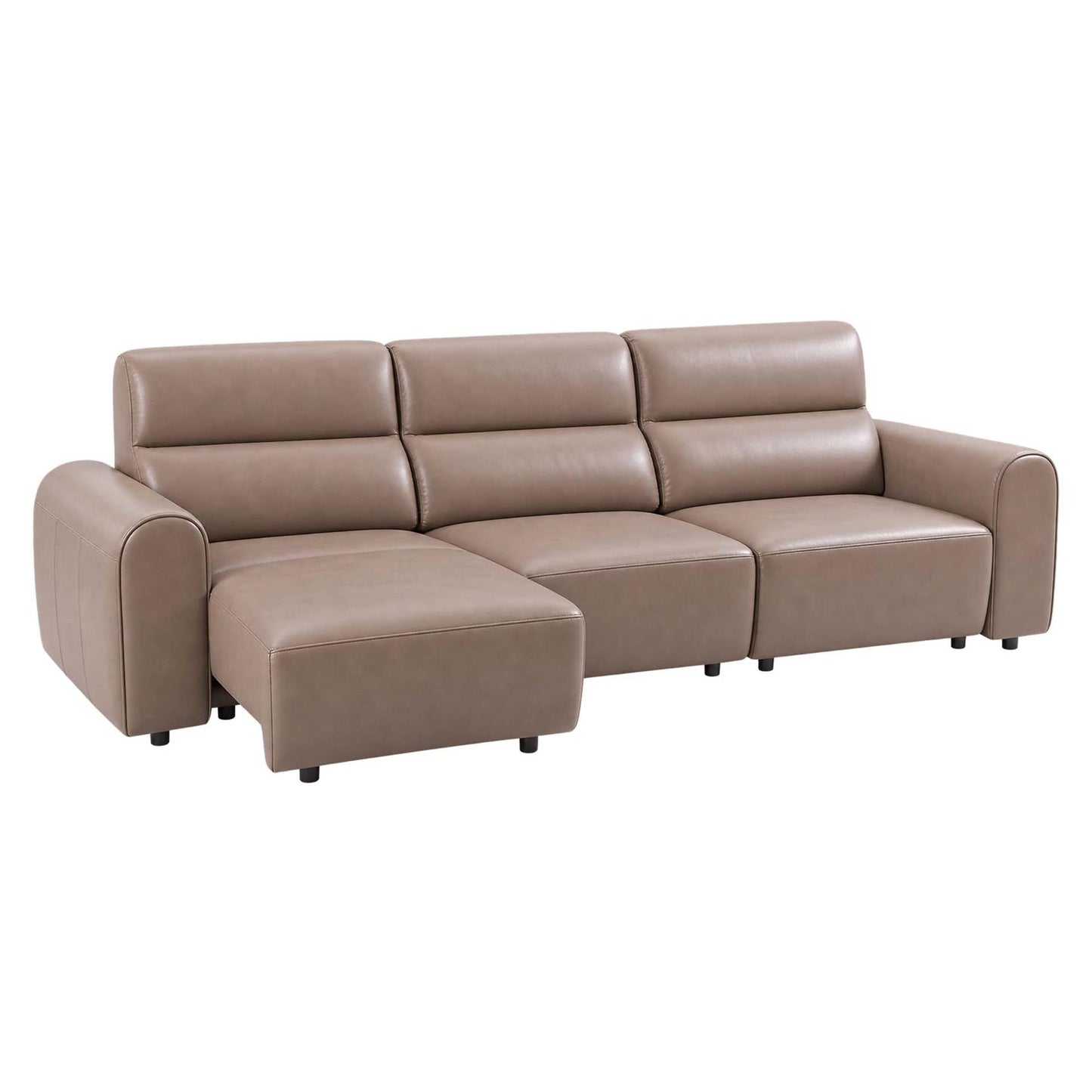 Corby 3 Seater Electric Recliner Sofa Leather Look High Back Design
