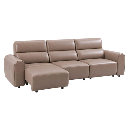 Corby 3 Seater Electric Recliner Sofa Leather Look High Back Design