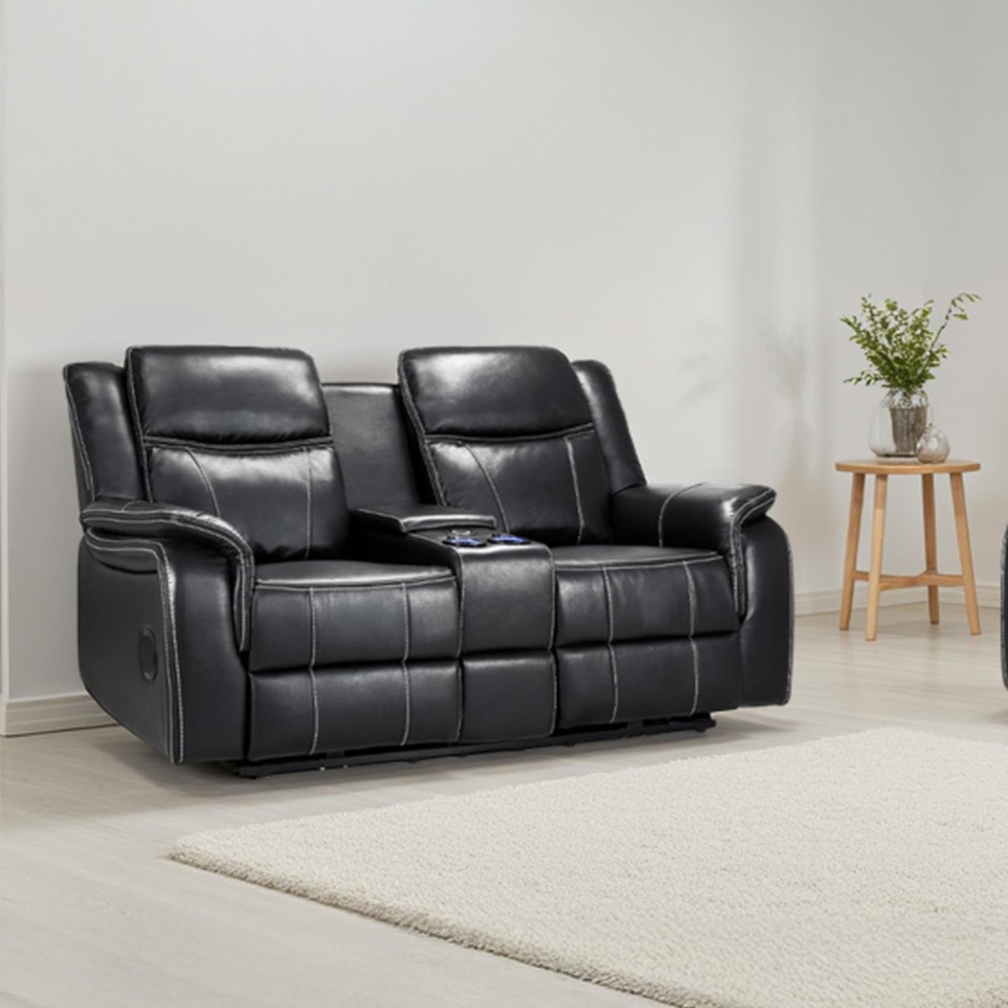 Orlando Black or Grey Leather Electric Reclining Sofa Suite 3 + 2