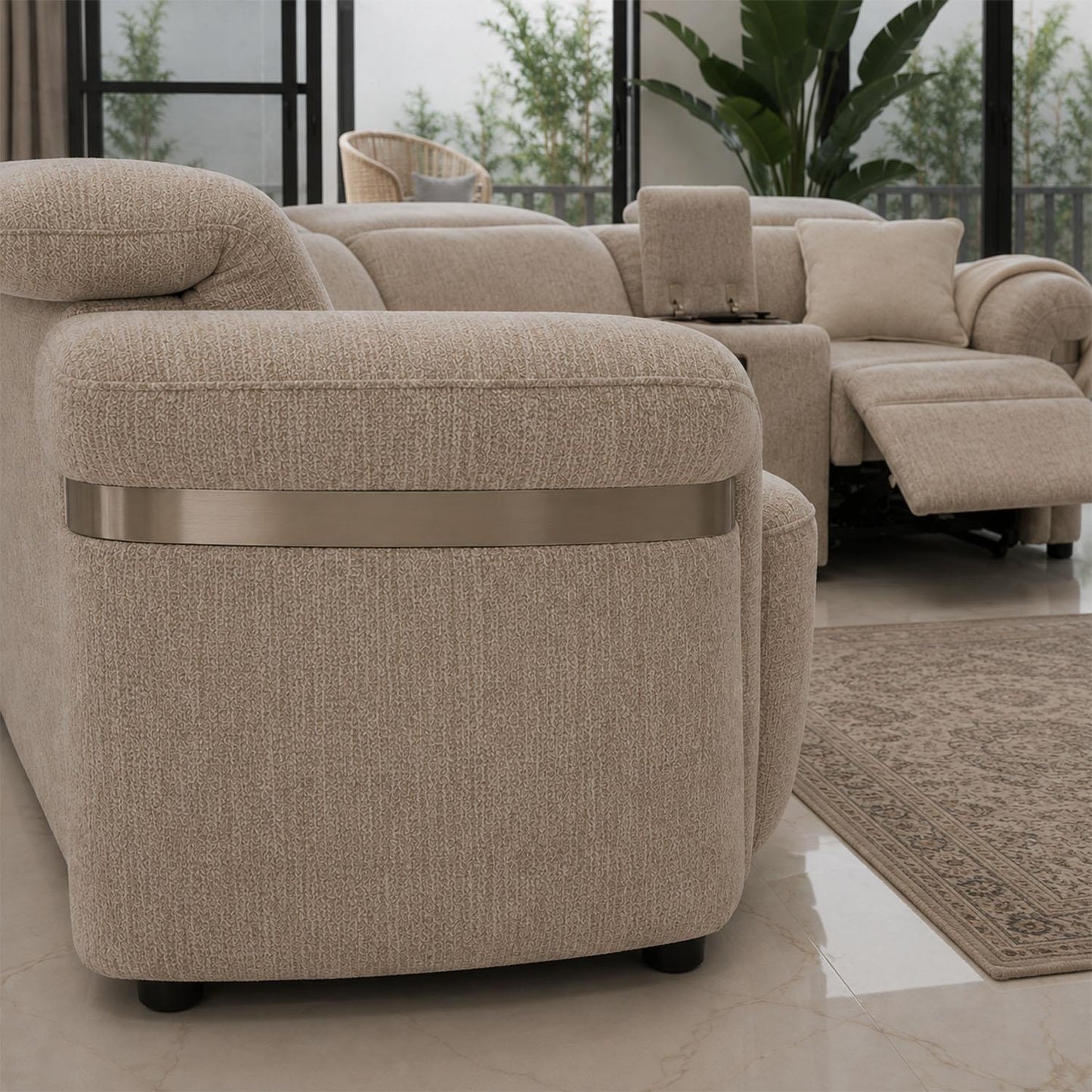 Buxley 5 Seater Electric Reclining Corner Sofa Wireless Charging