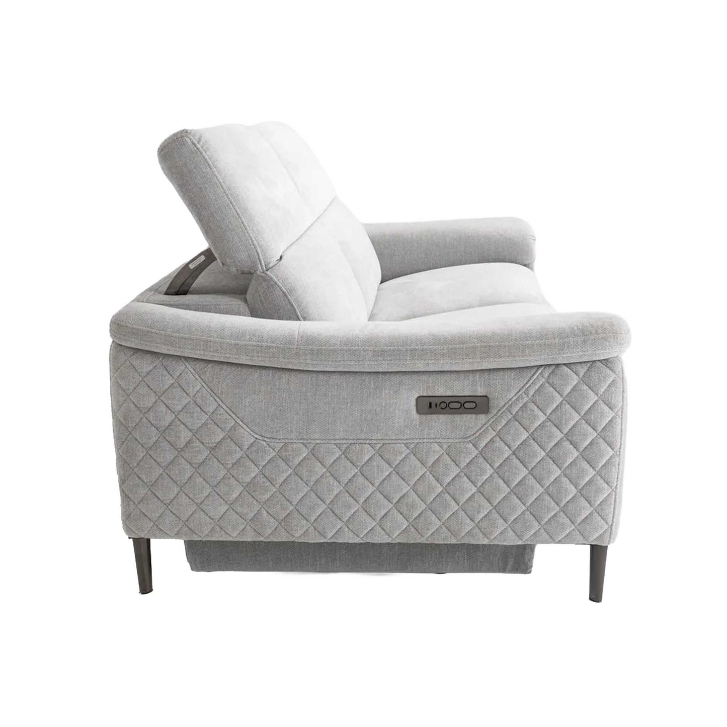 Oscar Electric Reclining 3 Piece Sofa Suite 3 + 1 + 1 Ivory Fabric