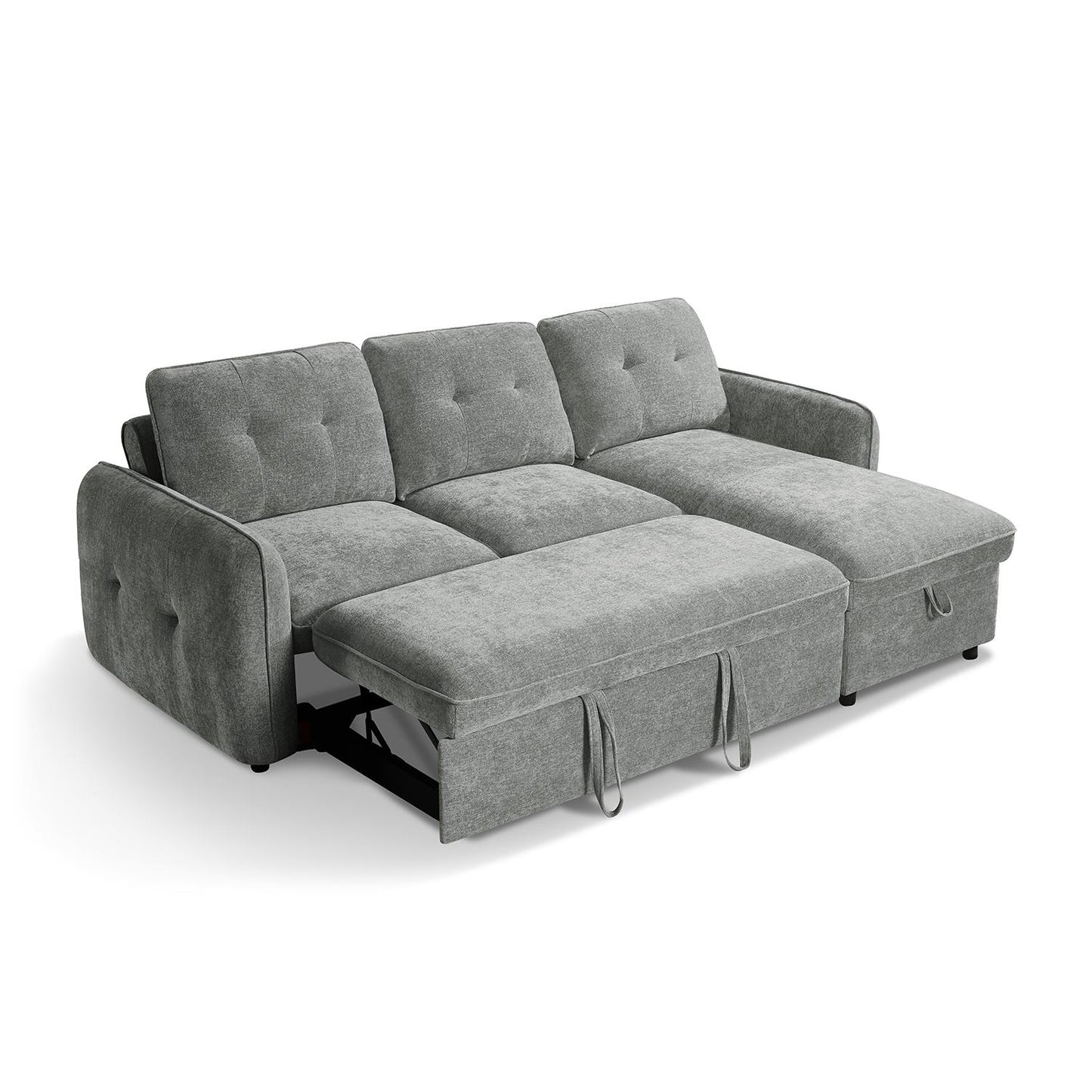 Seattle L Shaped 4 Seater Fabric Corner Sofa Bed