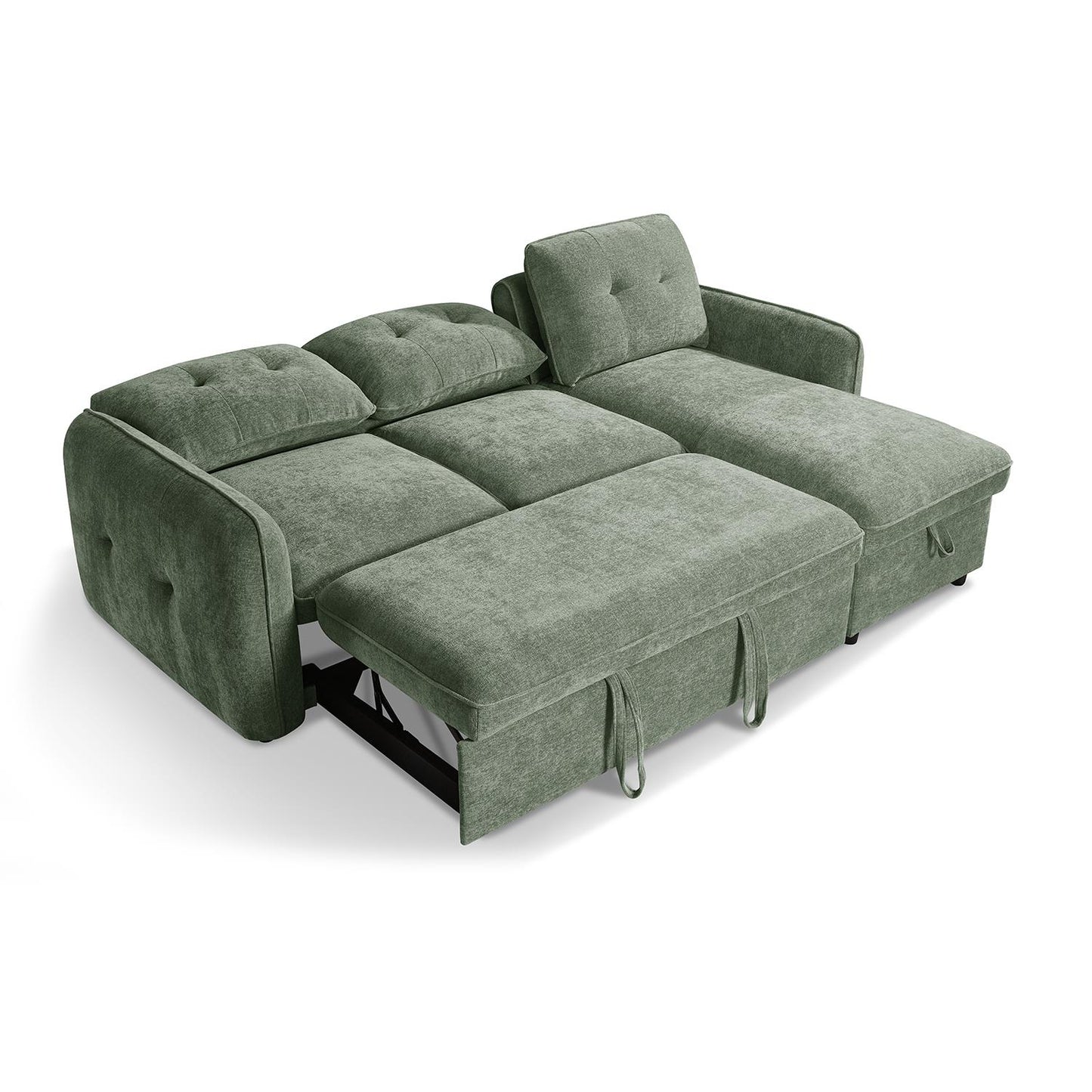 Seattle L Shaped 4 Seater Fabric Corner Sofa Bed
