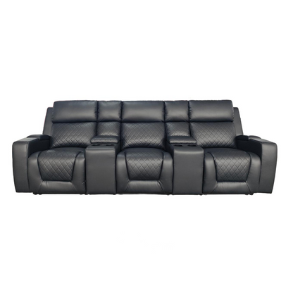 Florida Cinema 3 Seater Electric Reclining Leather Sofa