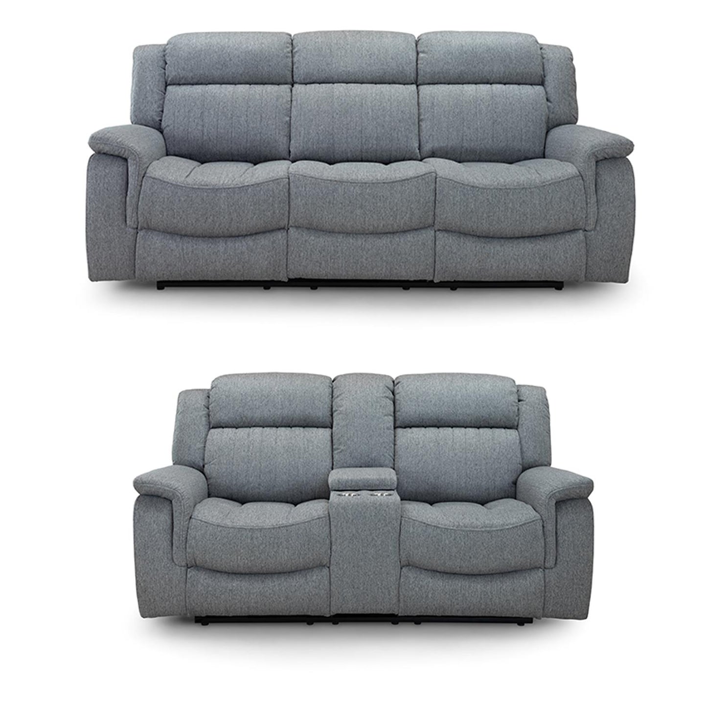 Linden Grey 2 Piece Electric Sofa Suite 3 + 2