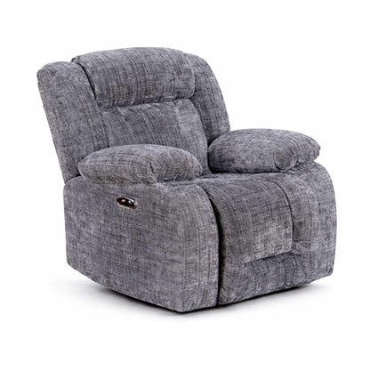 Unico Electric Power Recliner Armchair Single Seater Grey