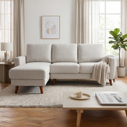 Jasper Universal Corner Sofa Reversible Chaise Dark Grey Grey Beige