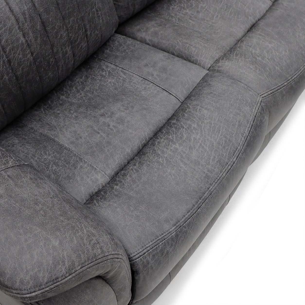 Lennox Grey Tech Fabric 3 + 2 Sofa Suite with Electric Recliner
