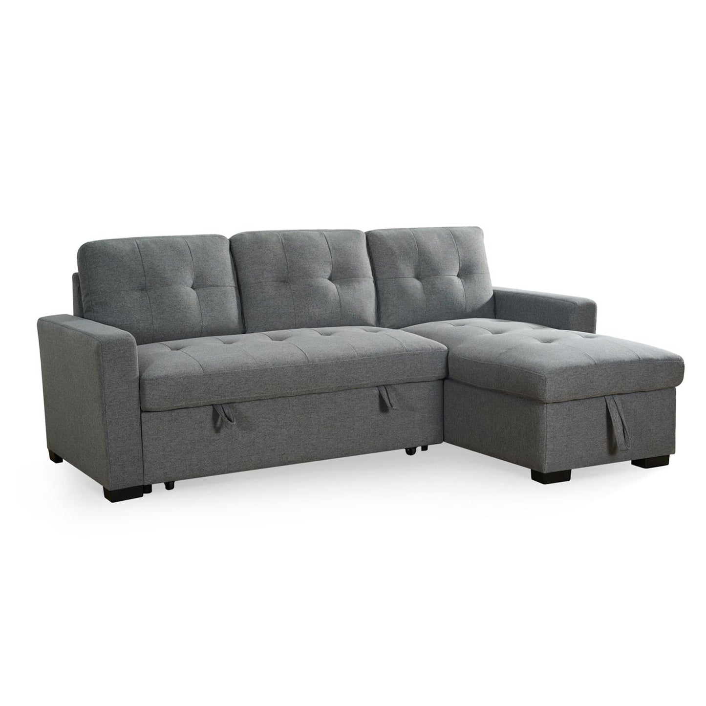 Arden Grey 3 Seater L Shaped Universal Sofa Bed With Storage Living Room