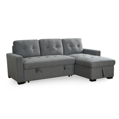 Arden Grey 3 Seater L Shaped Universal Sofa Bed With Storage Living Room