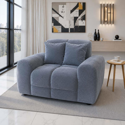 Jenson Plush Velvet Armchair with Deep Seat & Thick Boxed Arms