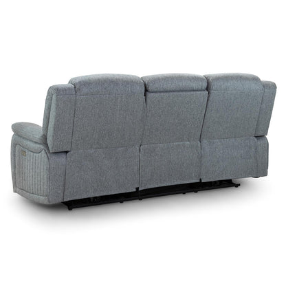 Linden Grey Electric Reclining 3 Seater sofa