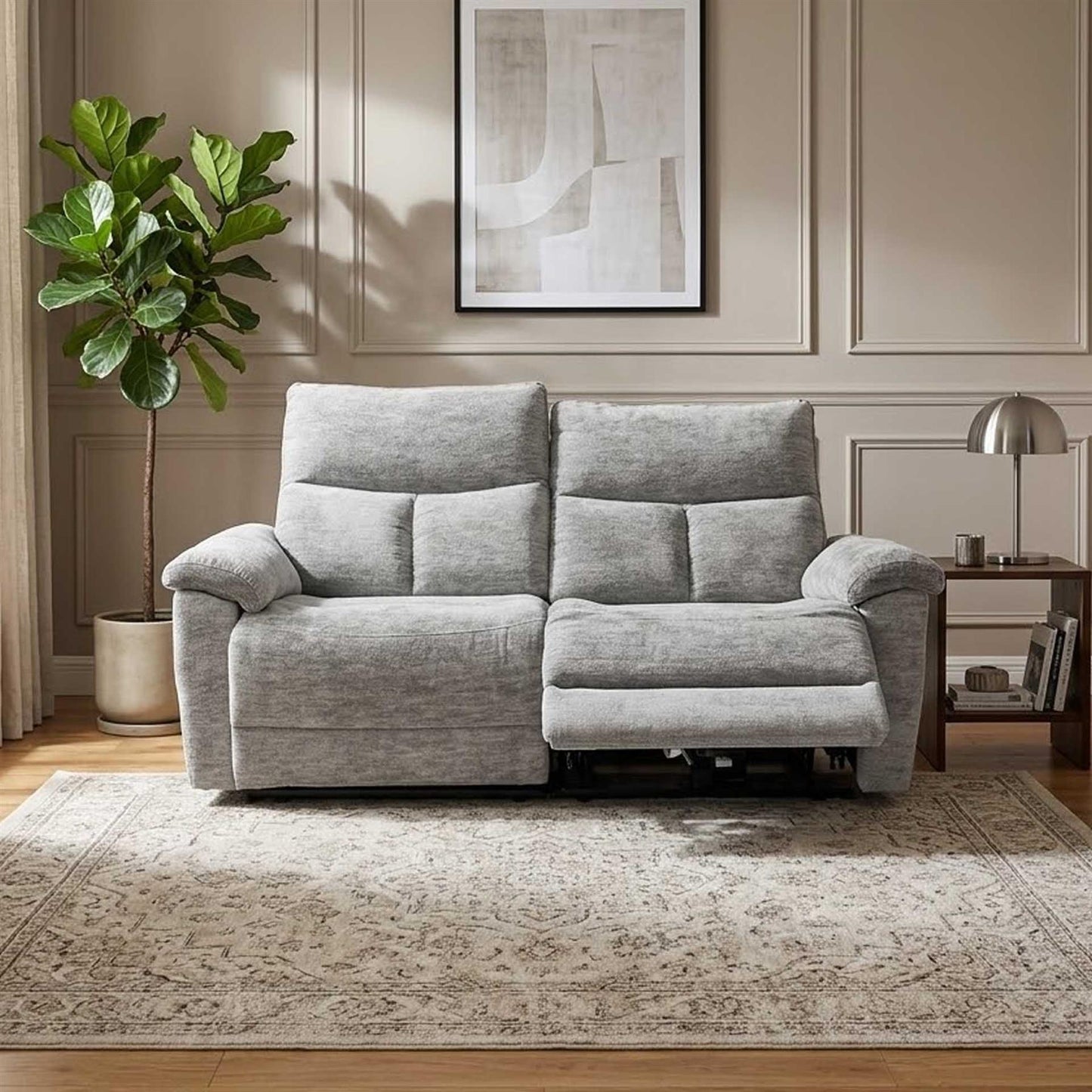 Kent Electric Reclining 3 Piece Sofa Suite 3 + 2 + 1 Grey