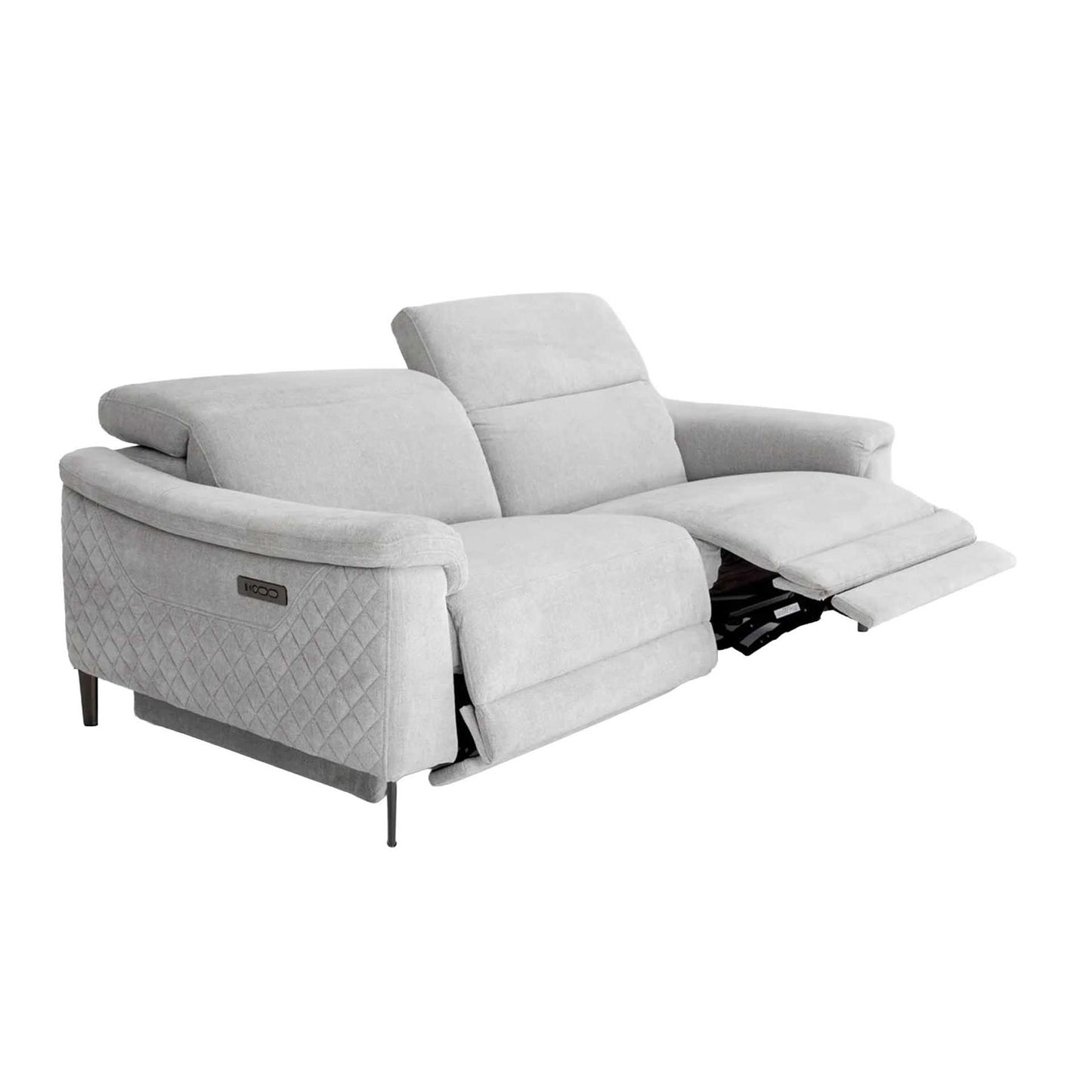 Oscar Electric Reclining 3 Piece Sofa Suite 3 + 1 + 1 Ivory Fabric