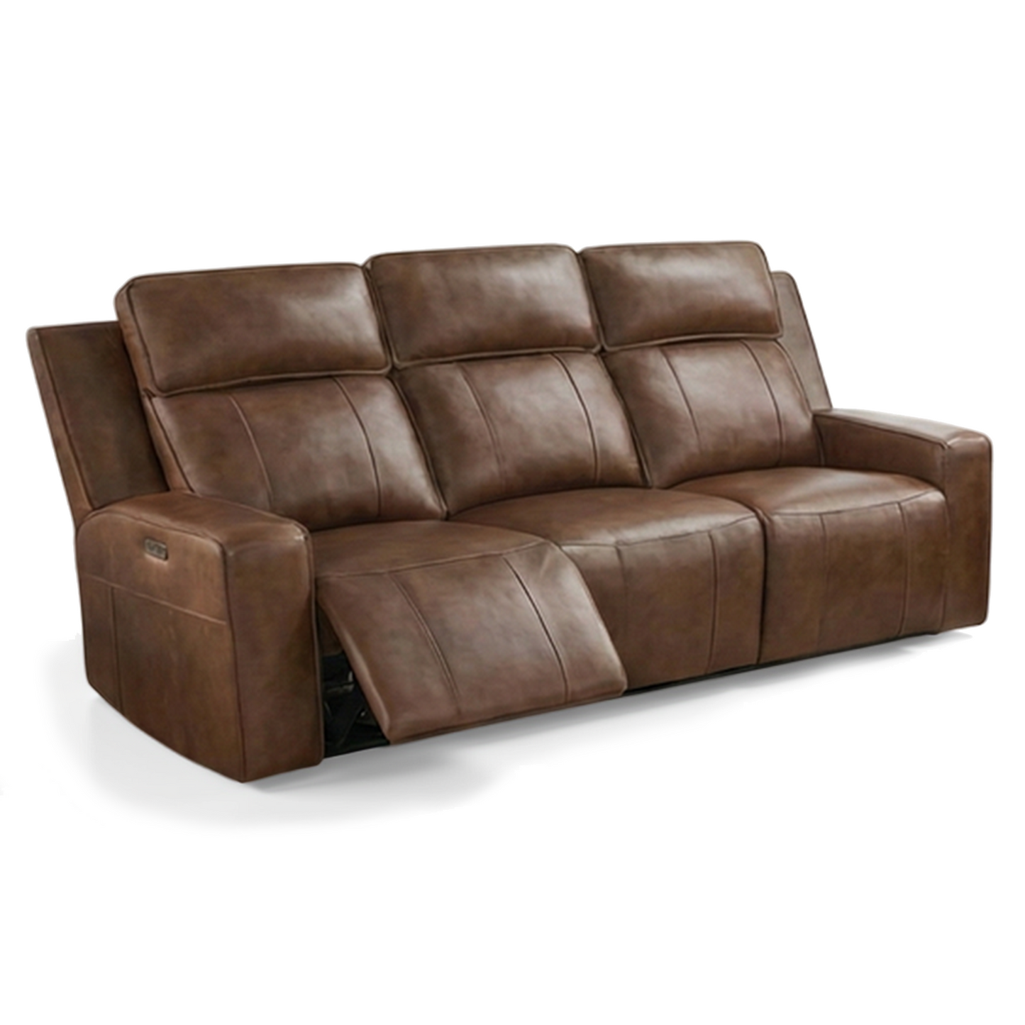 Barcino Leather Look Electric Reclining Sofa Suite 3 + 2 USB Charging
