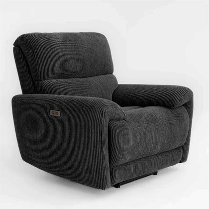 Carla Electric Reclining 3 Piece Sofa Suite 2 + 1 + 1 Black