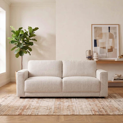 Melrose Woven Fabric 3 + 2 + 1 Three Piece Sofa Suite Beige or Grey