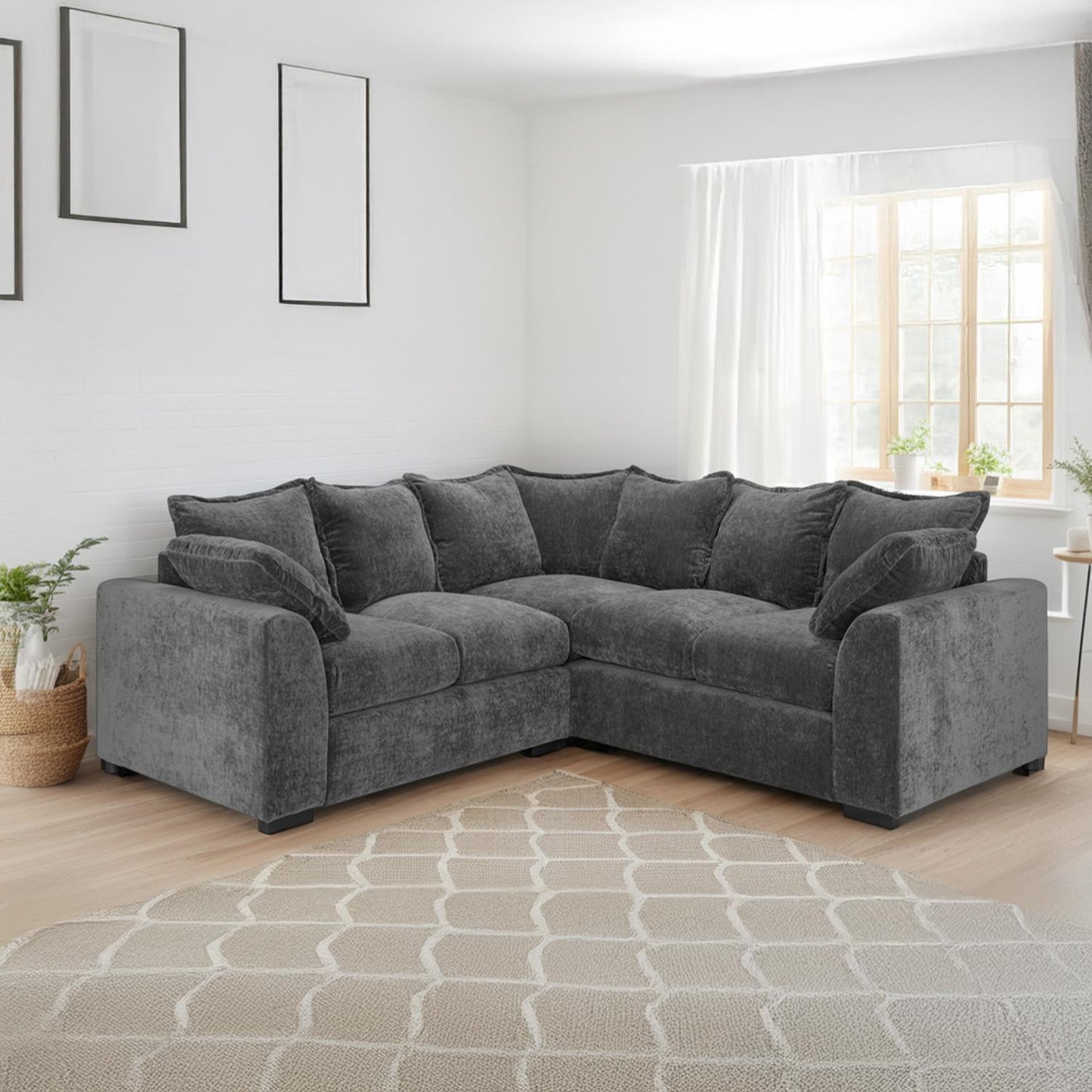 Colby 5 Seater L Shaped Corner Sofa Fabric