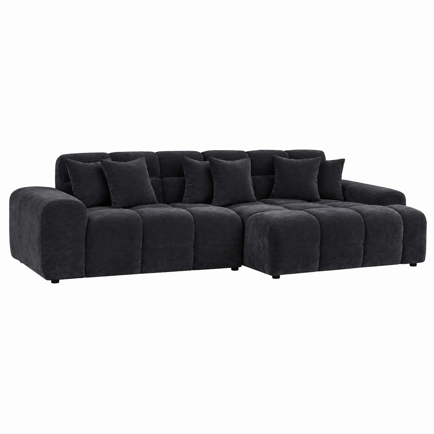 Jenson Plush Velvet Corner Sofa Left Right Hand Facing with Chaise