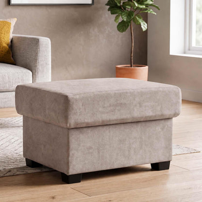 Milan Footstool With Storage Black Grey Mink