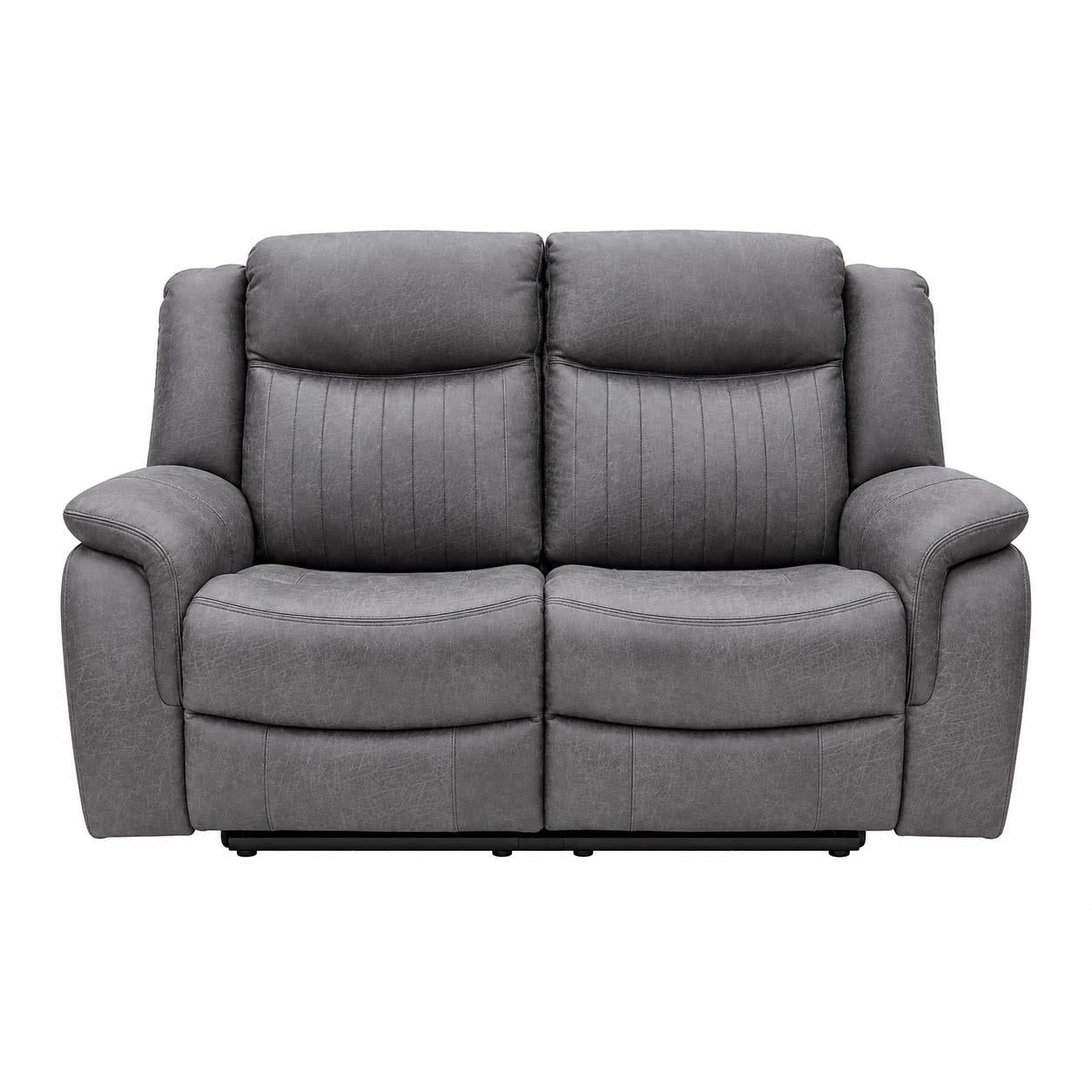Lennox Grey Tech Fabric 2 Seater Sofa with USB & USB-C Charging