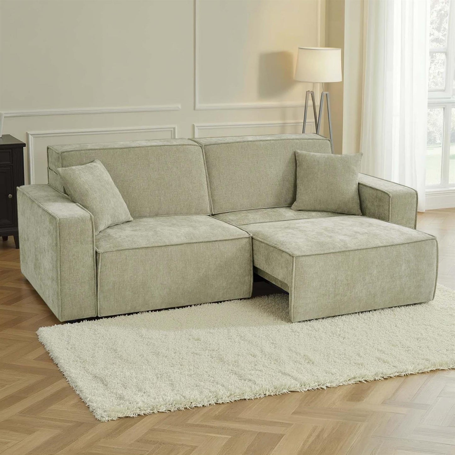 Huxley 3 Seater Electric Sofa Bed with Power Extension & Boxed Arms