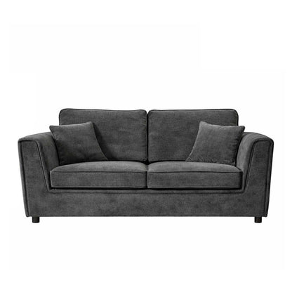 Ascot 3 + 2 Seater Sofa Set Chenille Fabric Beige Charcoal